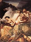 Caesar Van Everdingen Canvas Paintings - The Four Muses with Pegasus